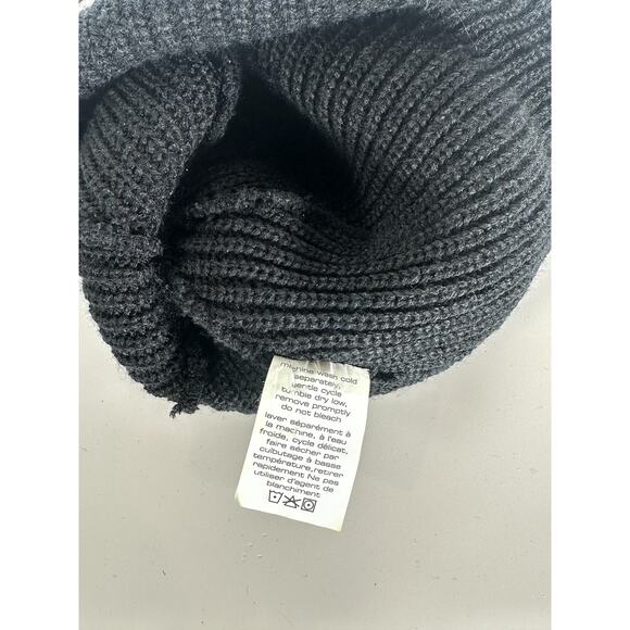 The Hundreds Cuffed Knit Beanie Black Unisex Folded Fisherman Cap - Picture 4 of 4